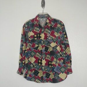 Guess George's Marciano Vintage Women's Flannel Western Multi Shirt Size Medium